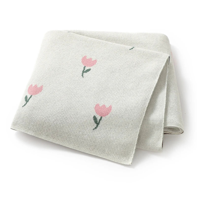 Cotton Knit Baby Blanket